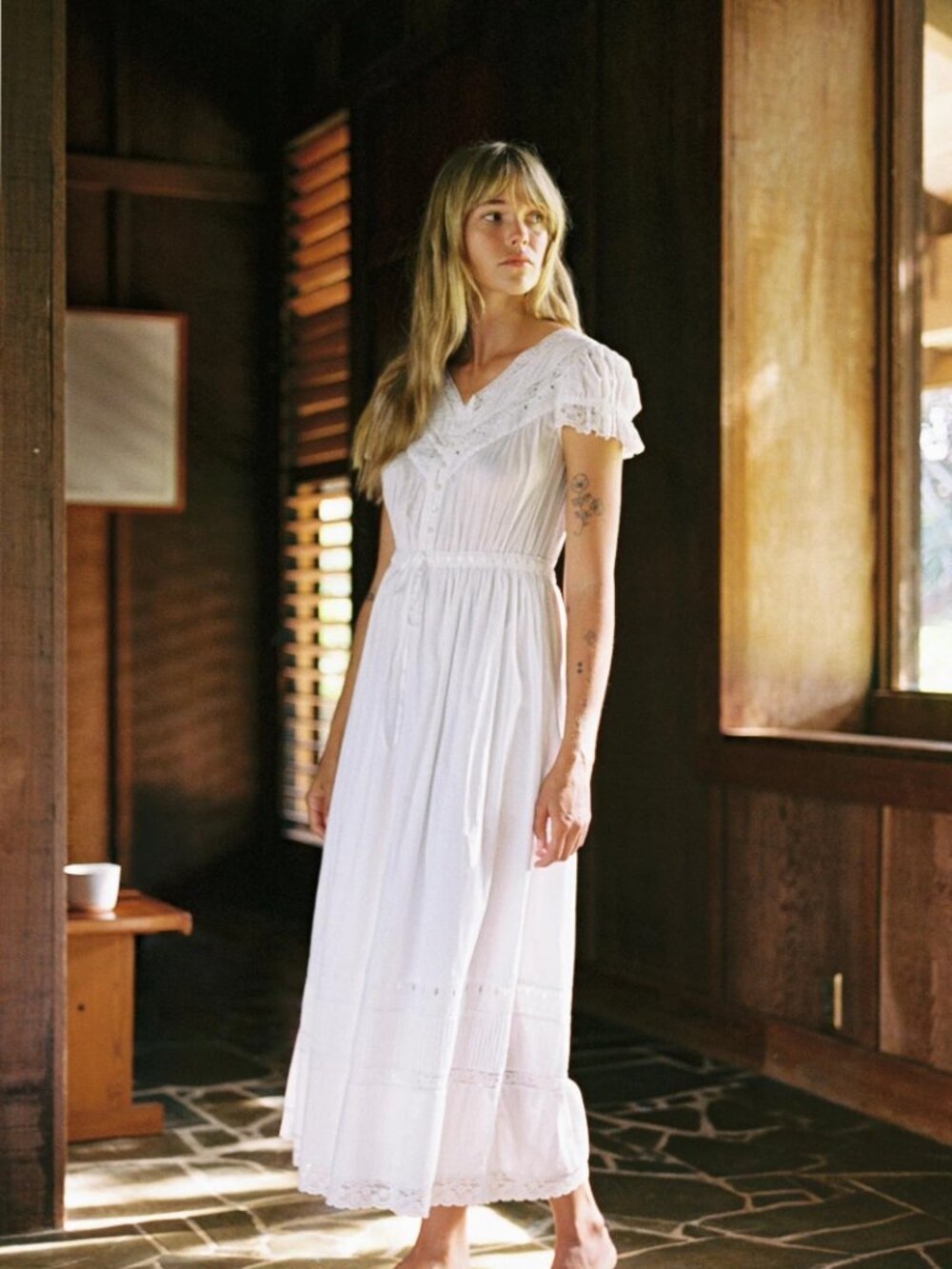 Christy Dawn - Fatima Dress/Alabaster - Alabaster - Picture 5 of 8
